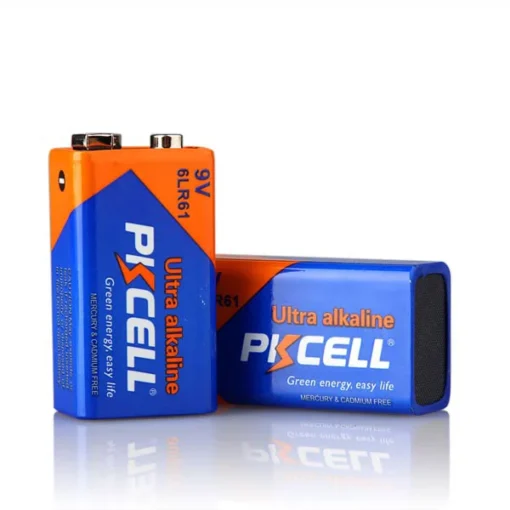 PKCell Battery 9V Alkaline 48mm x 26mm x