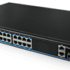 UTEPO 16 Port 10/100 Managed PoE + 2 Gb TP + 2 Gb SFP Uplink Switch