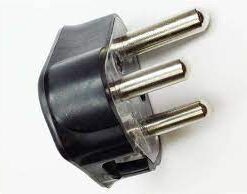 Plug Top 15A Rubber Blk