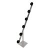 Fence Pole - 6Line TPole Galv Black Bob