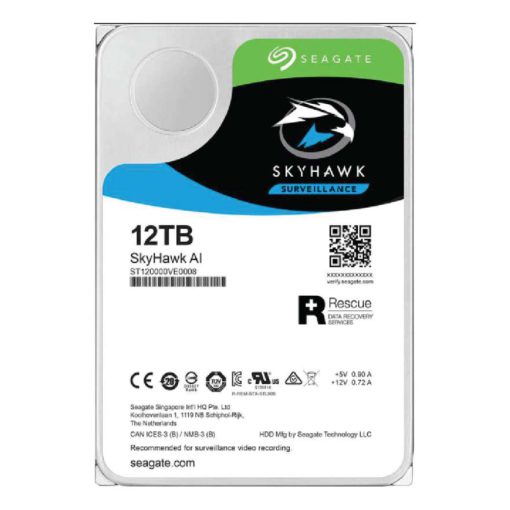 SEAGATE 12TB HDD Surveillance Storage SkyHawk AI Drive 3.5 Size SATA