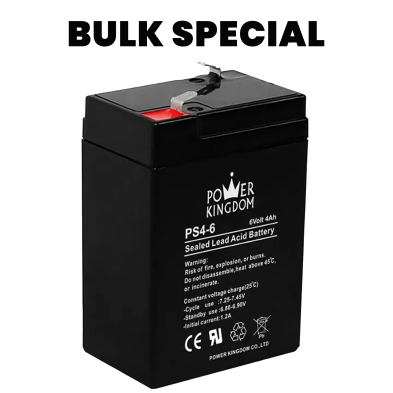 20 Bulk PS4-6 6V 4AH Batteries