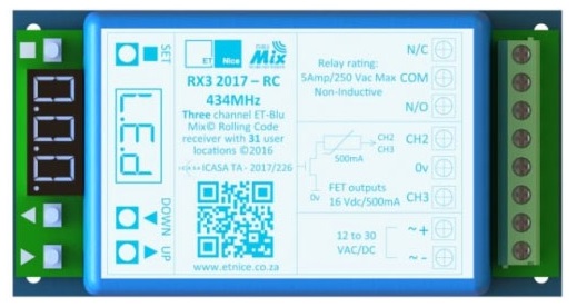ET MULTI RX-3 CH RECEIVER