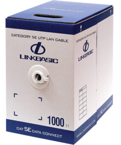 Linkbasic 305m Box Cat5e Solid Grey UTP Cable