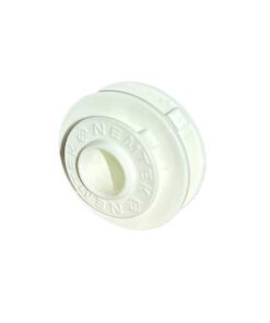 Insulator - Bobbin 4mm White Flat Bar