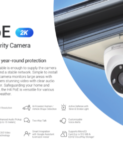 EZVIZ H4 PoE 2K Dome Wi-Fi Smart Home Camera