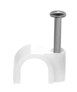 6mm Cable Clips 100 Pack White