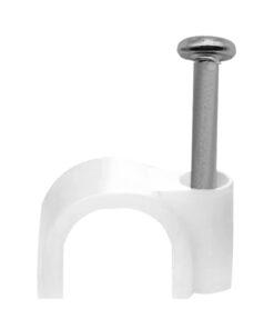 8mm Cable Clips 100 Pack White