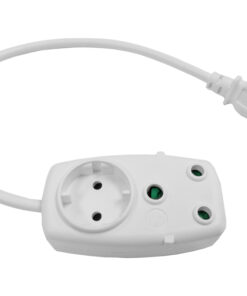 Multi Plug 1x16A 1x5A 0.5m IEC Cord White