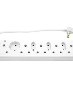 Multi Plug 5x16A 5x5A 0.5m Cord White
