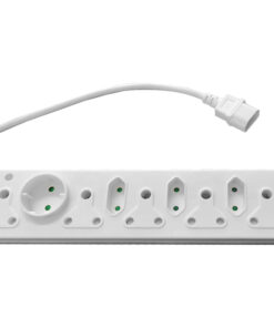 Multi Plug 5x16A 5x5A 0.5m IEC Cord White