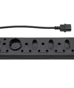 Multi Plug 5x16A 5x5A 0.5m IEC Cord Black