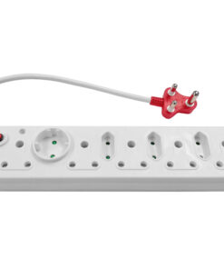 Multi Plug 5x16A 5x5A 0.5m Cord Surge Protected White