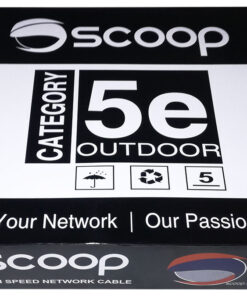 Scoop 100m Box Cat5e Outdoor FTP CCA Cable