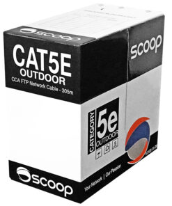 Scoop 305m Box Cat5e Outdoor FTP CCA Cable