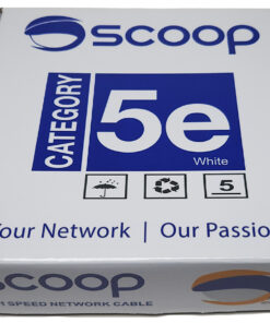 Scoop 100m Box Cat5e CCA White UTP Cable