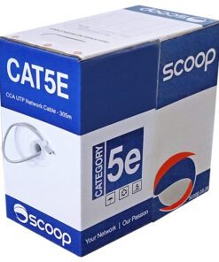 Scoop 305m Box Cat5e CCA Grey UTP Cable