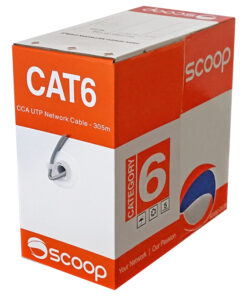 Scoop 305m Box Cat6 CCA Grey UTP Cable