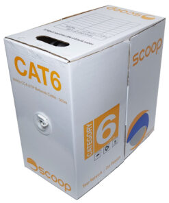 Scoop 305m Box Cat6 CCA White UTP Cable