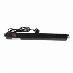 Cab 1.5U PDU 19" 10-Way 16A SA Outlet