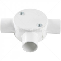 Conduit PVC - 25mm 3-Way Box With Lid And Screws