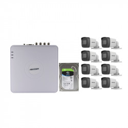 HIK HD-TVI 8Ch Hi-Res DVR 8 Cam Base Kit