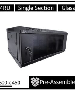 4U Wallbox 450mm Deep - Glass Door,