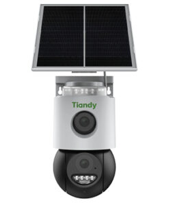 Tiandy 6MP, 3MP + 3MP Color Maker 4G Solar PT Camera, 4mm, 50M IR + 15M WL,